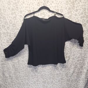 Vintage Torrid Y2K Top w/Dolman Sleeves and Silver Metal Accents Size: 2X